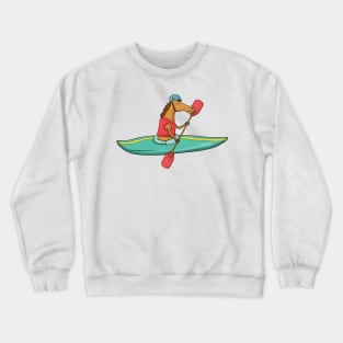 Funny Cute Hilarious Horse Kayaking Gift Men Women Crewneck Sweatshirt